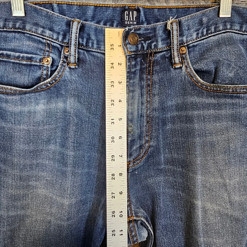 Gap Denim Mens 32x32 Slim Fit Blue Jeans Medium Wash‎ Stretch Lyocell Blend